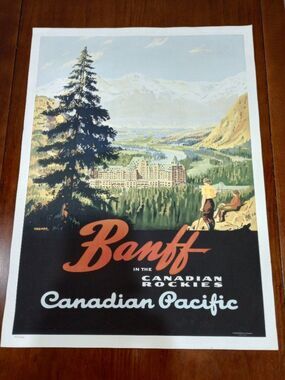 Banff Canadian Pacific Train Limited Edition Travel Poster - Vintage!